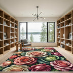 Vintage Rose Garden Tapestry Rug