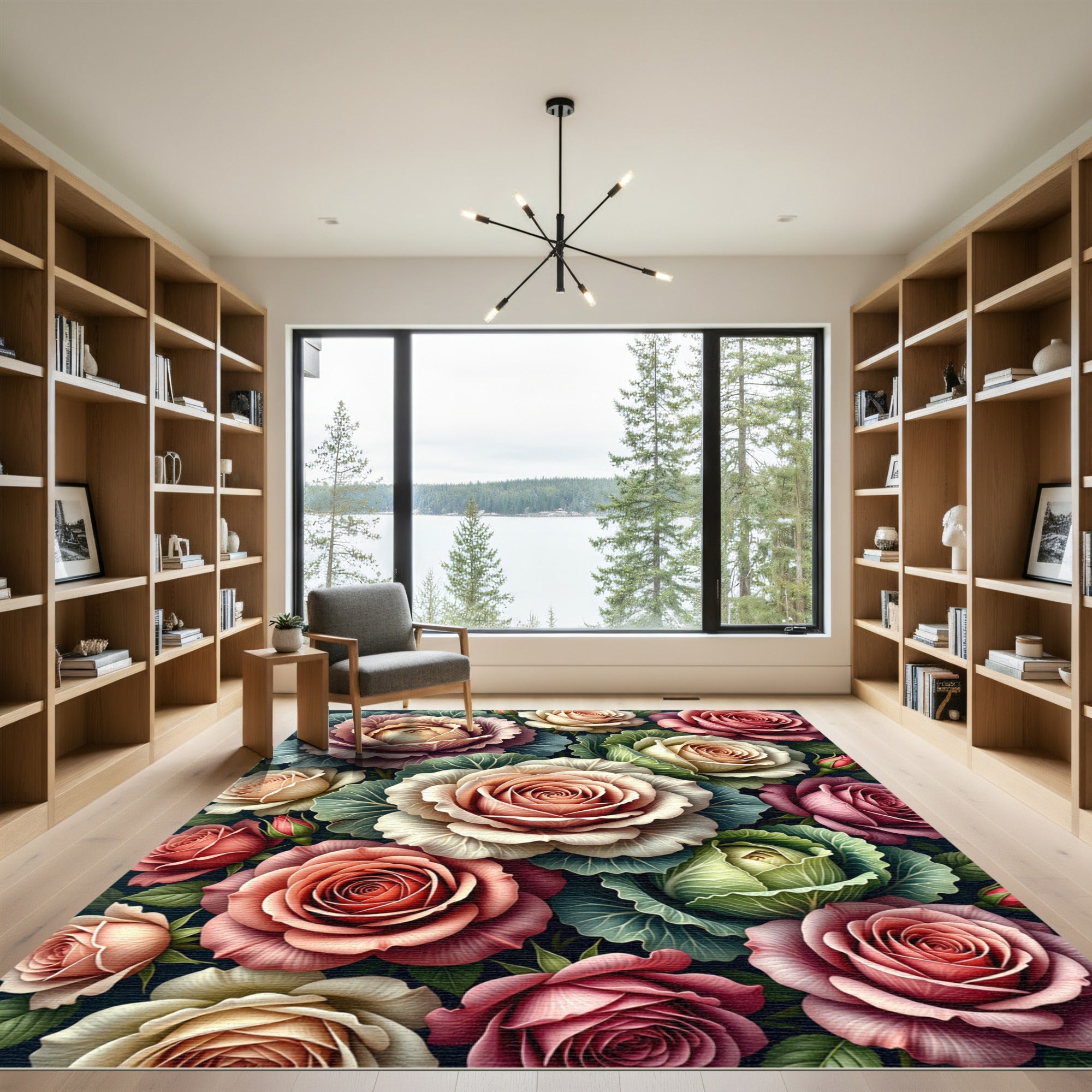 Vintage Rose Garden Tapestry Rug