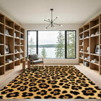 Golden Black Spotted Sunburst Rug