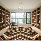 Earthy Toned Chevron Tribal Rug