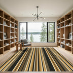 Earthly Tone Vertical Stripe Rug
