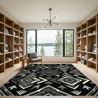Monochromatic Geometric Arrow Diamond Rug