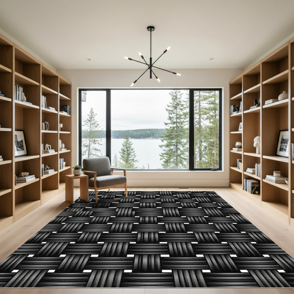 Shades of Gray Woven Texture Rug