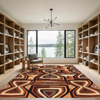Southwestern Earthtone Abstract Hourglass Rug