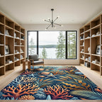 Undersea Coral Starfish Shell Garden Rug