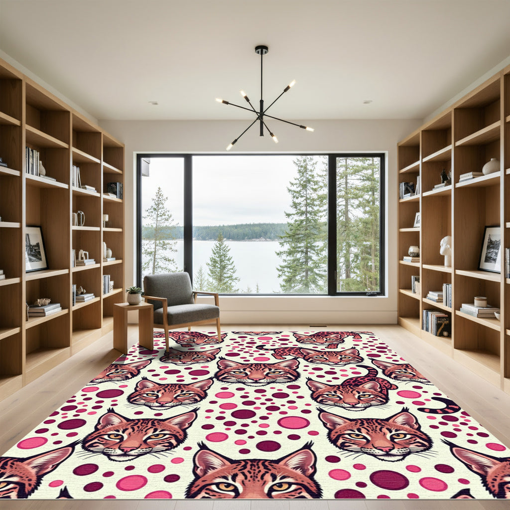 Spotted Lynx Circles Cream Rug