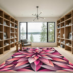 Vibrant Pink Floral Bloom Rug