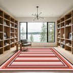 Warm Terracotta Gradient Stripe Rug