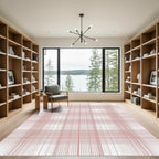 Subtle Rose Grid Formation Rug