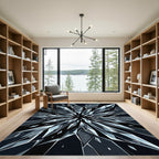 Modern Dark Crystal Starburst Rug
