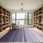 Ombre Purple Vertical Stripe Rug