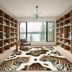 Leopard Spots Animal Print Collage Rug