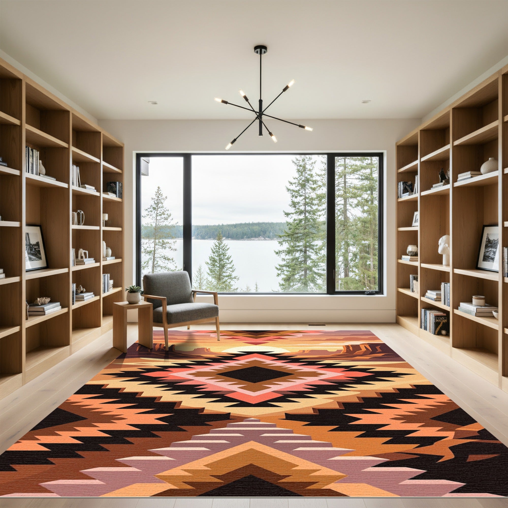 Desert Sunset Southwestern Geometric Rug