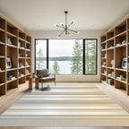 Subtle Neutral Tone Horizontal Stripe Rug