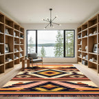 Southwestern Desert Sunset Geometric Rug
