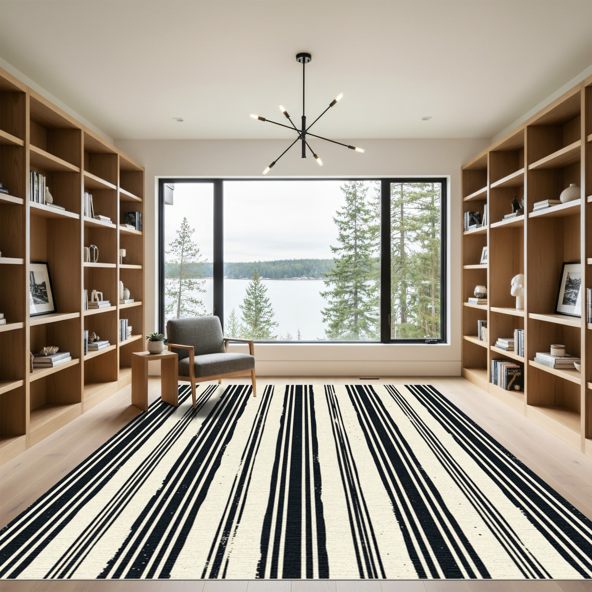 Vertical Ink Stripe Rug