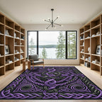 Ornate Purple and Gray Celtic Knotwork Rug
