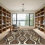 Earth Tones Diamond Medallion Rug