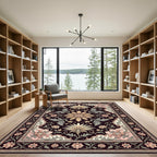 Floral Palmette Scrollwork Garden Rug