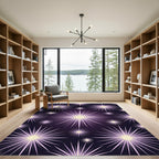 Purple Starburst Bursting Radiance Rug