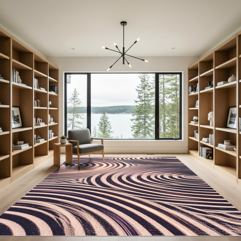 Earthy Swirls Contour Rug