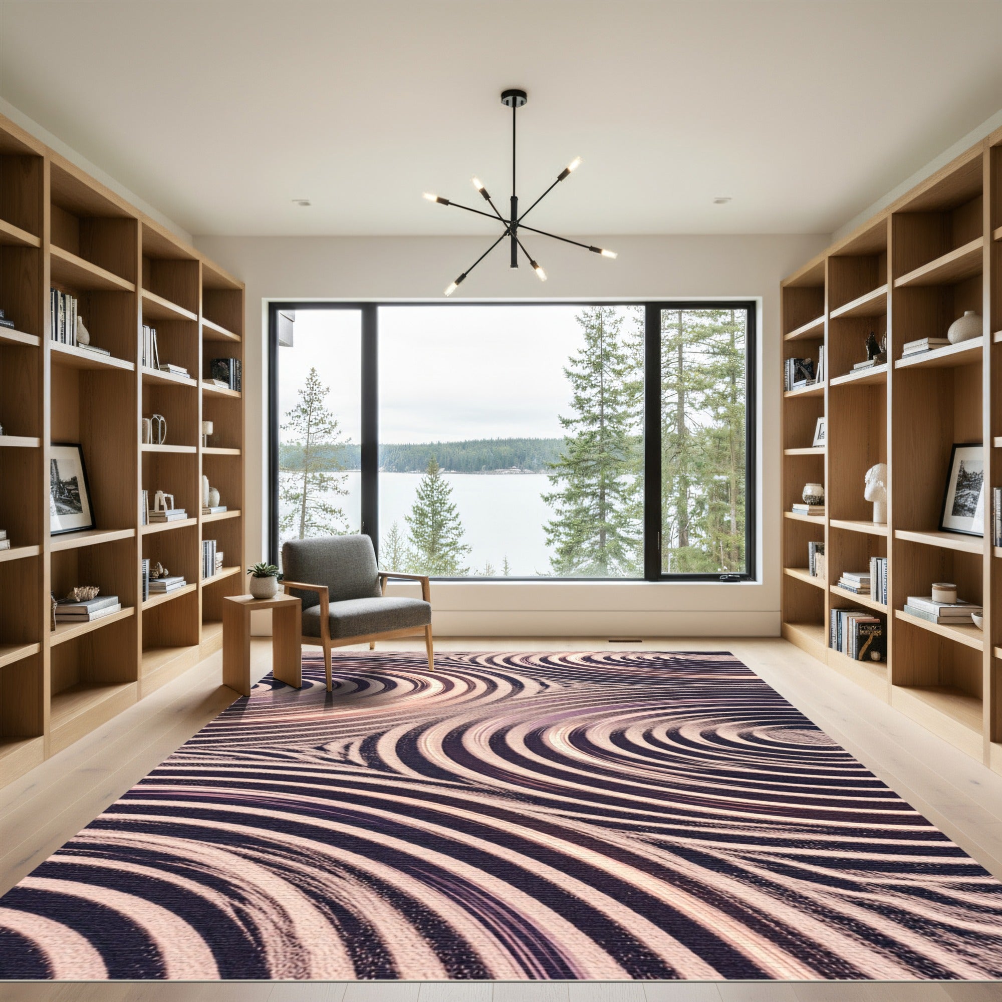 Earthy Swirls Contour Rug