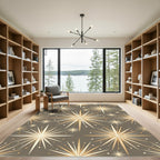 Mid Century Starburst Rays Rug