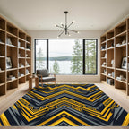 Bold Yellow Geometric Zigzag Rug