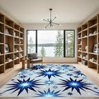 Midnight Blue Starburst Radiance Rug