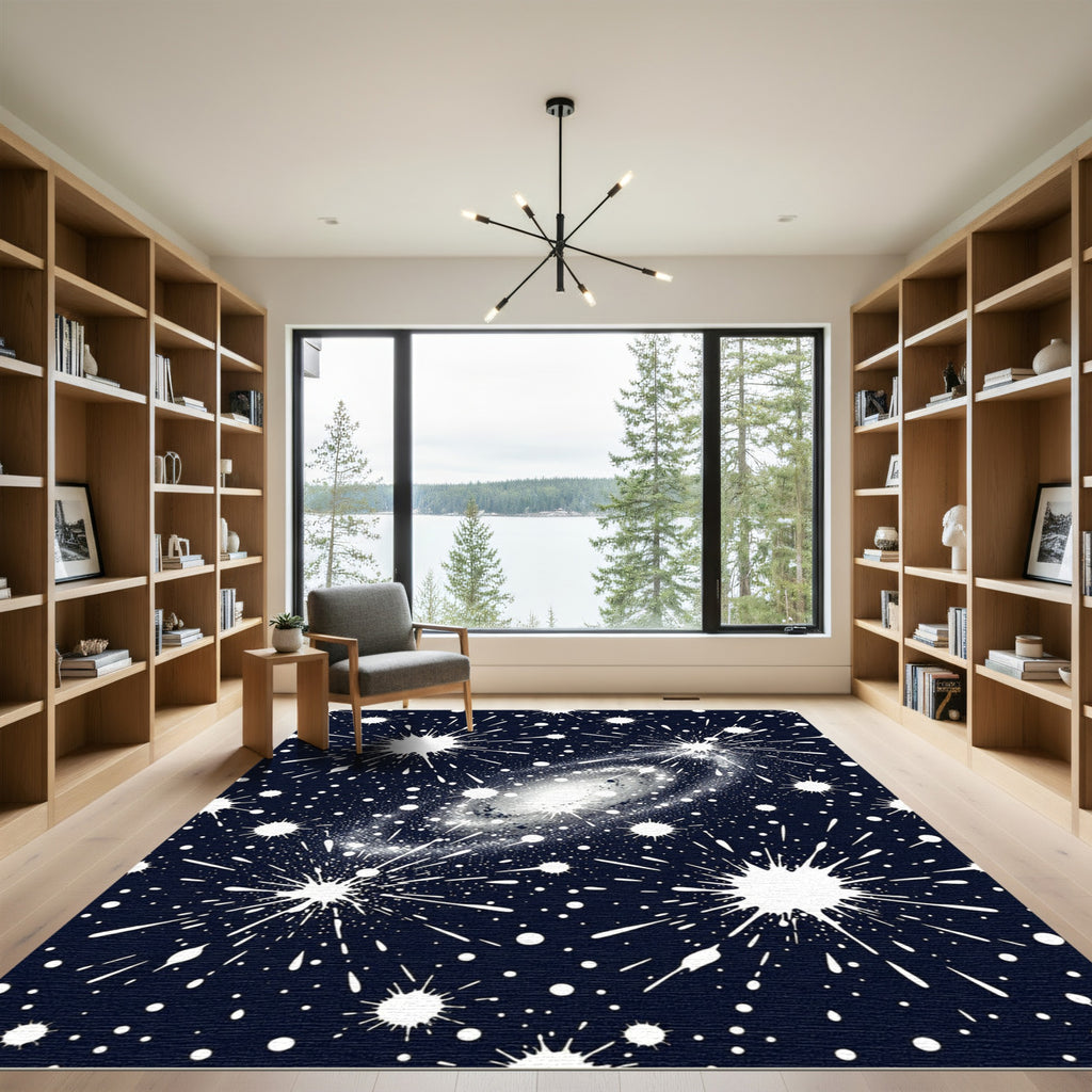 Cosmic Interstellar Galaxy Starry Night Rug