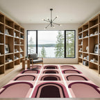 Modern Pink Archway Layers Rug