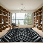 Monochromatic Chevron Zigzag Arrow Rug