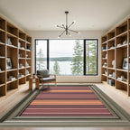 Warm Tones Horizontal Banded Rug