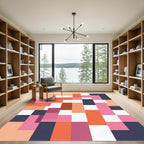 Geometric Block Color Arrangement Rug