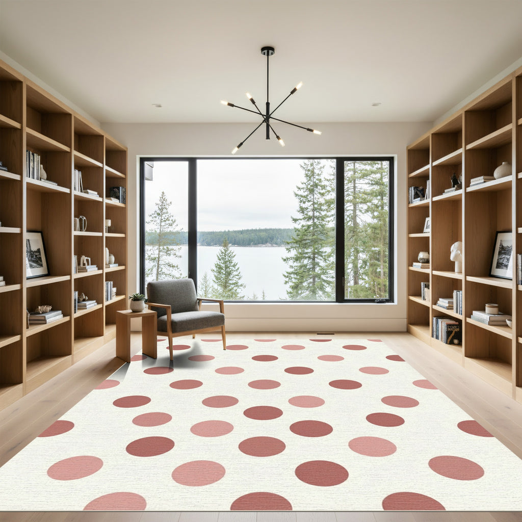 Rose Gold Dot Cluster Soft Background Rug