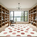 Rose Gold Dot Cluster Soft Background Rug
