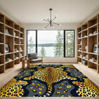 Exotic Golden Leopard Skin Rug