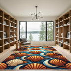 Amber Scallops Crescent Moon Ocean Rug