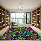 Vibrant Floral Paisley Ornate Tapestry Rug