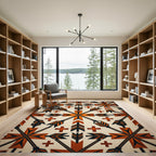Geometric Burnt Orange Arrow Southwest Rug