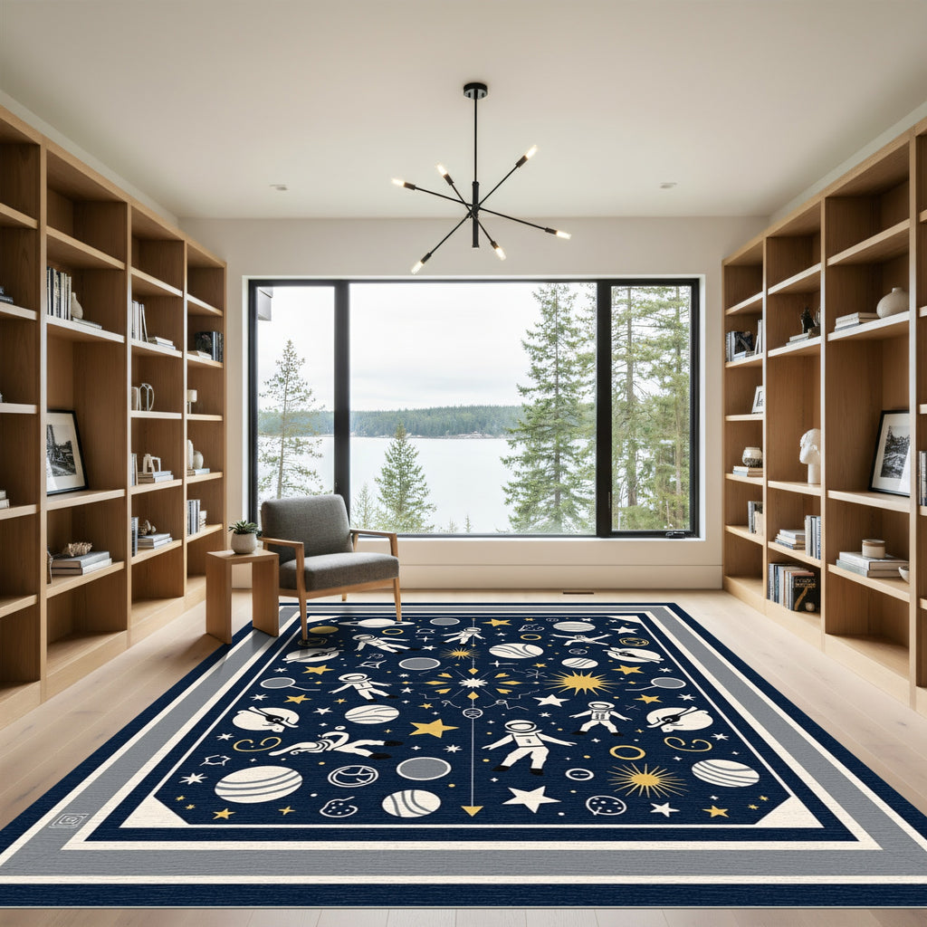 Cosmic Astronauts Starry Night Display Rug