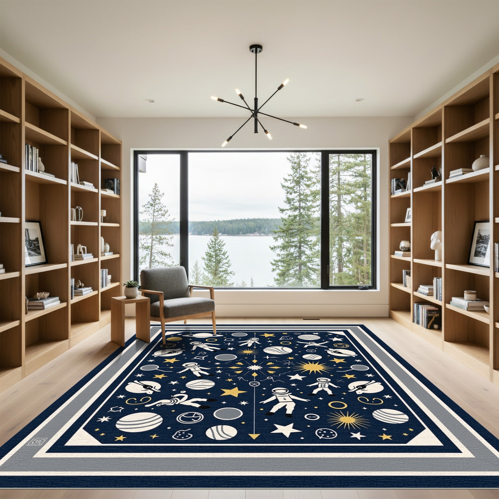 Cosmic Astronauts Starry Night Display Rug