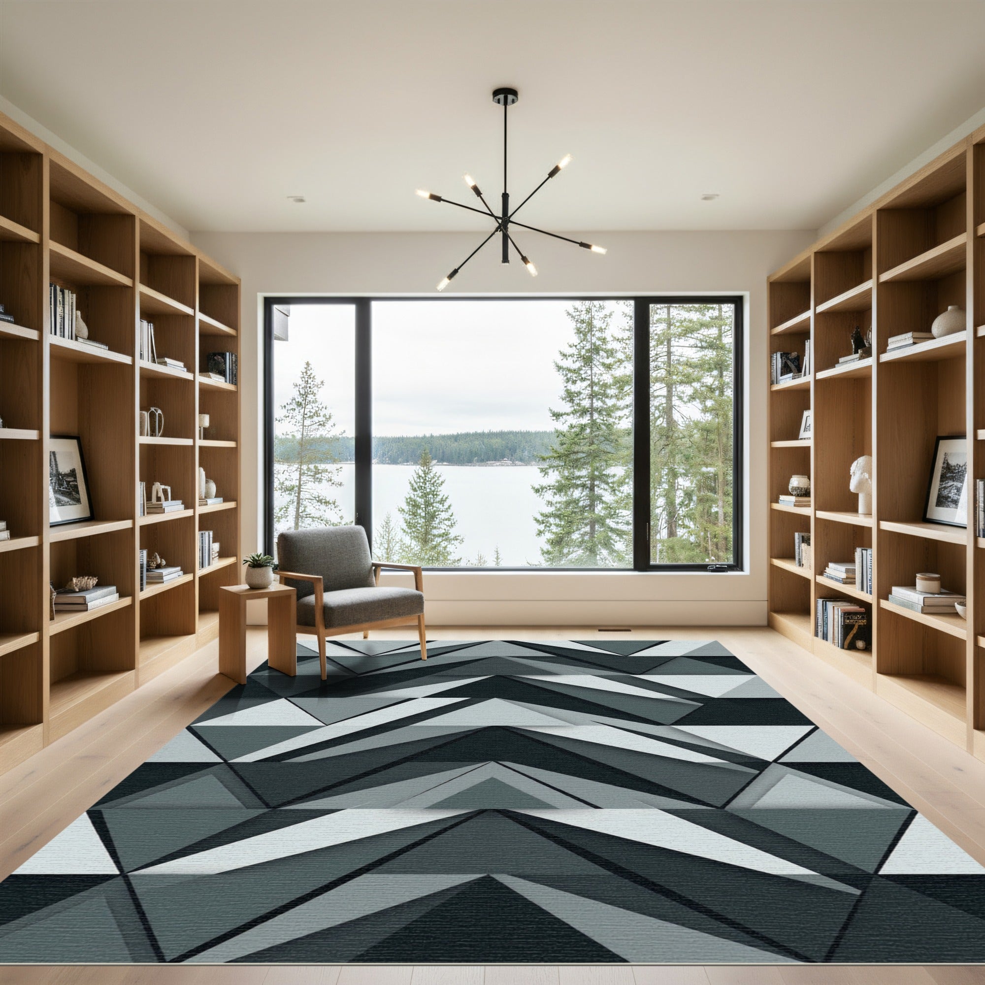 Monochromatic Geometric Layered Triangle Rug
