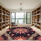 Celestial Sun and Starry Sky Rug