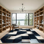 Deep Shadow Geometric Cubism Rug