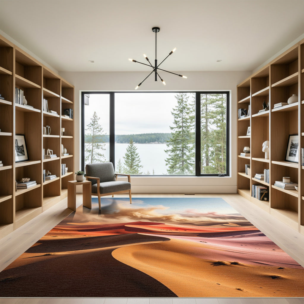 Desert Dunes Sunset Swirls Rug