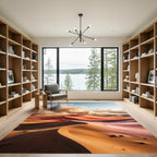 Desert Dunes Sunset Swirls Rug