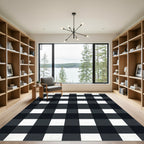 Monochromatic Buffalo Check Squares Rug