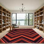Autumn Hues Chevron Stripes Rug