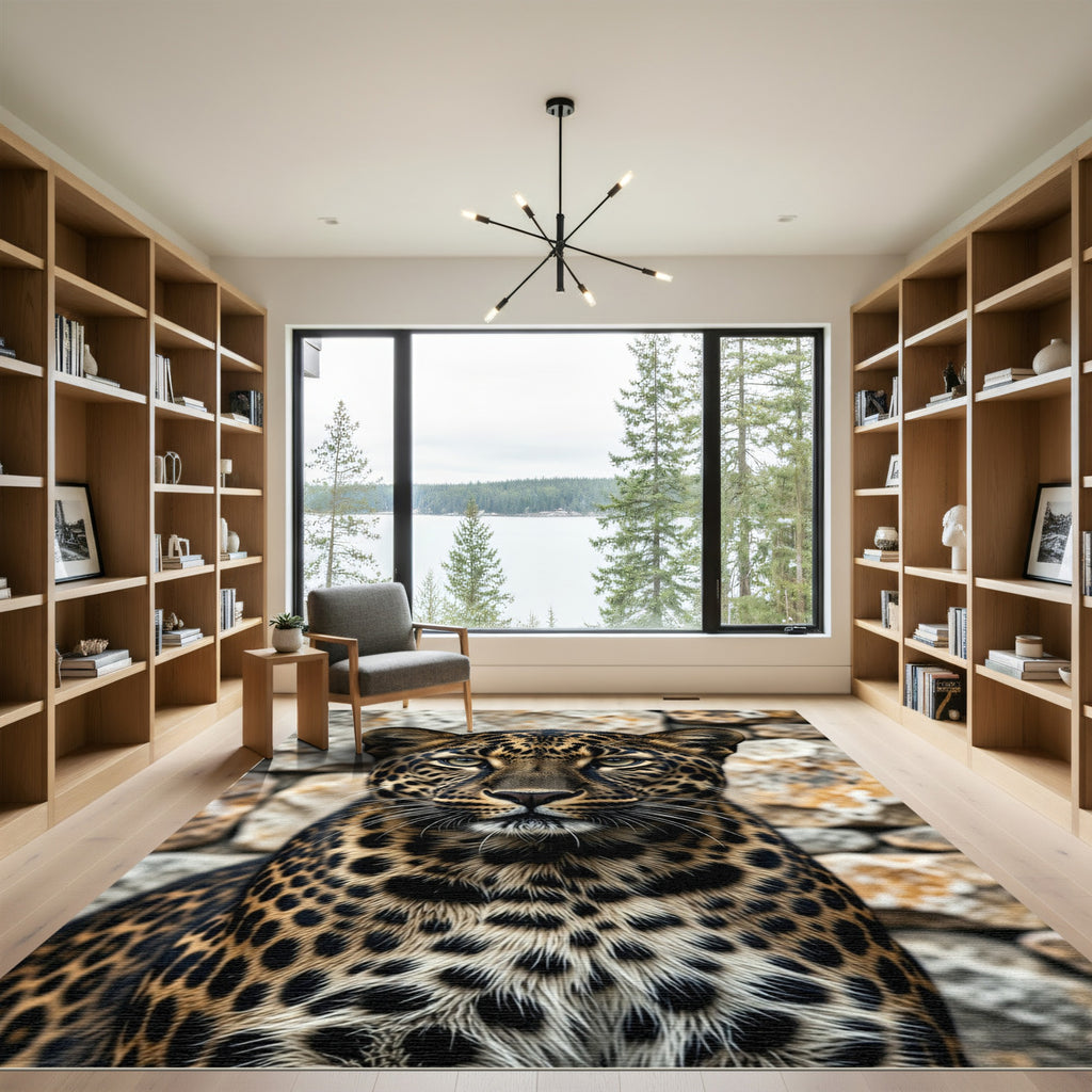 Golden Leopard Spot Aggressive Prowl Rug